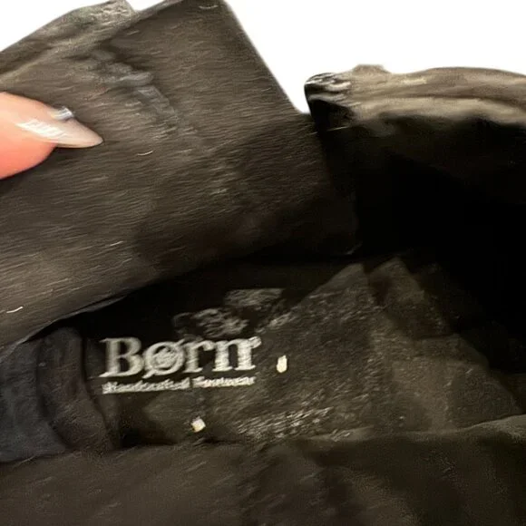 Born Viana Wedge Boots Women's Black Suede Ankle Booties, Size 7 NWOB - Picture 9 of 10